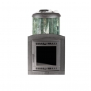 Печь банная "Атмосфера XL (Про)" в ламелях из натурального камня "Змеевик" наборный