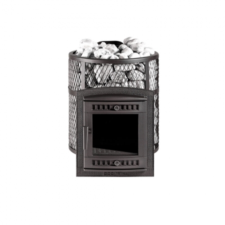 Печь банная "Атмосфера М" короткий топливный тоннель сетка