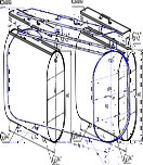 Бак для теплообменника горизонтальный эллипс навесной