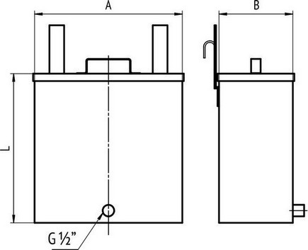 Бак навесной для печи