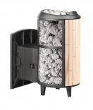 Банная печь ProMetall Атмосфера L комбинированная сетка-ламель "Окаменевшее дерево" наборный